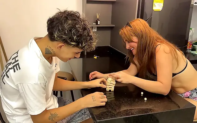 Her big ass stepmom made a bet with me and I cheated to fuck her hard