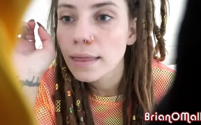 Two horny hippies film wild rough sex with huge cocks and big natural tits