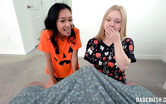 Trick or Treat Threesome Jade Kimiko Kylie Shay Jay Rock