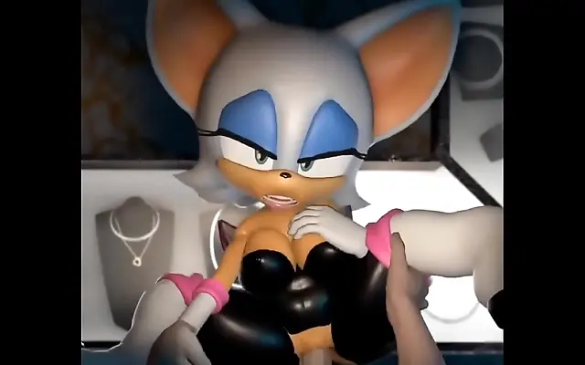 Rouge the Bat Screams in Ecstasy During a Creamy POV Fuck