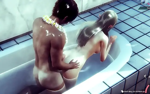 Candlelit fantasy with a seductive Japanese beauty in 3D allure