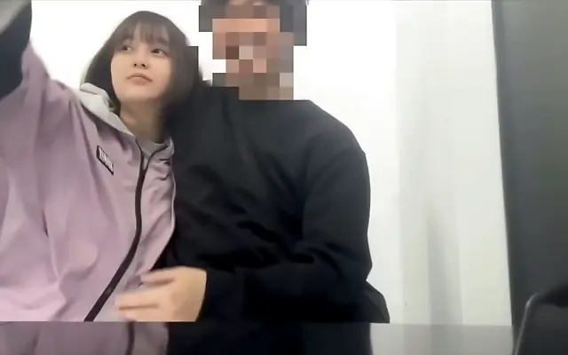 Fresh from the arcade, amateur Japanese couple swap sweat and saliva
