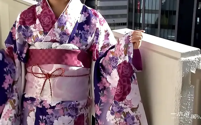 Teasing and taking deep in silk-draped intimacy with Japanese starlet Rei Kawashima