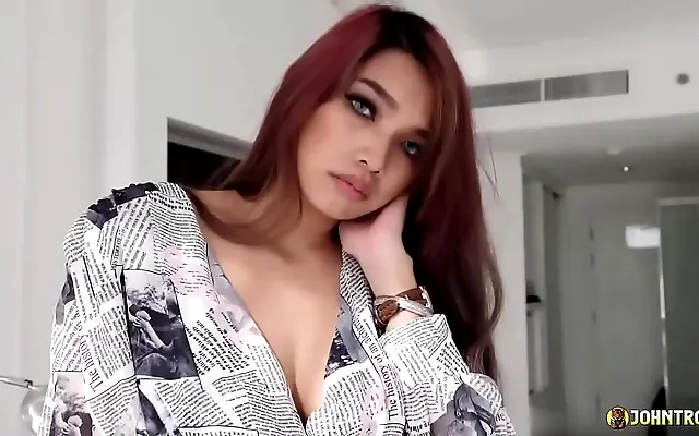 POV Style Close Up Thai Model Nori Takes Big Cock Creampie