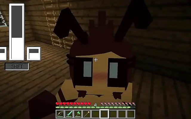 Her two bees in minecraft get wild with pussy fucking action